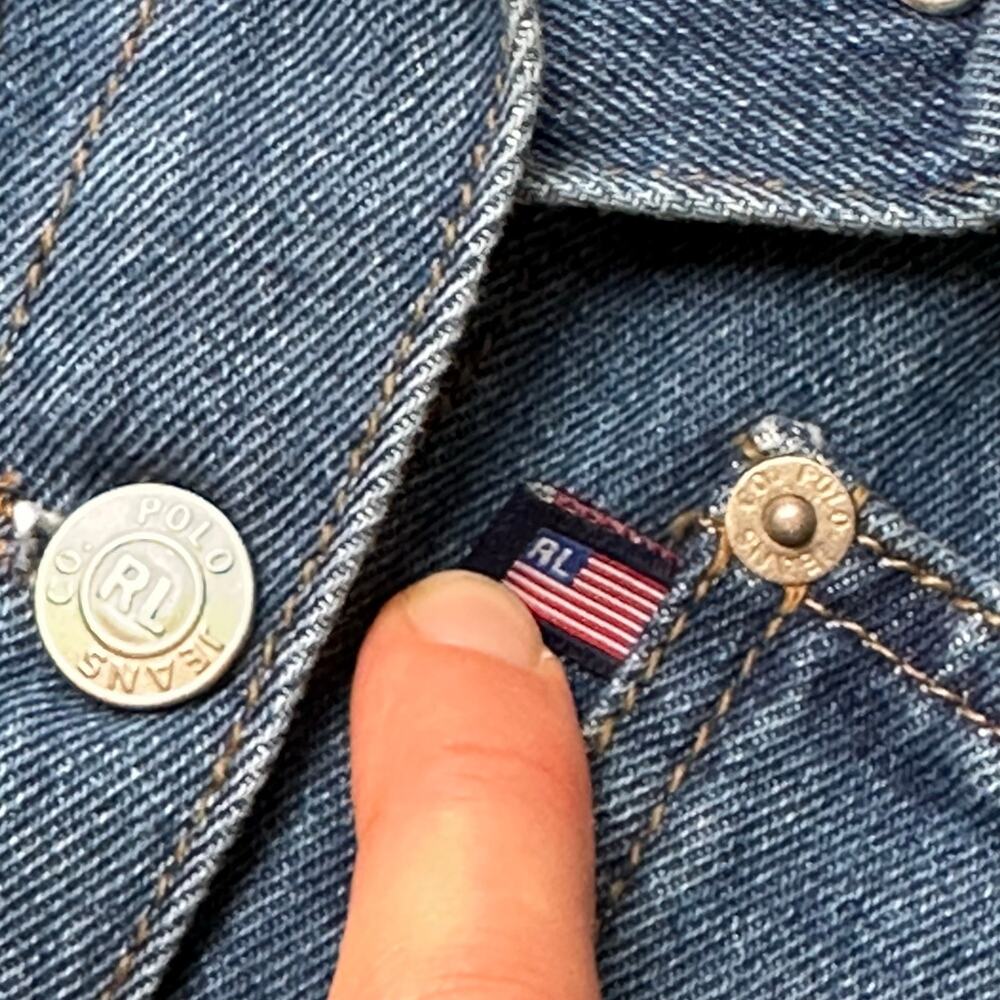 NWT Vintage Kids Ralph Lauren Polo Jeans Co. Denim Jacket RL Sz 6/6X - Picture 8 of 8
